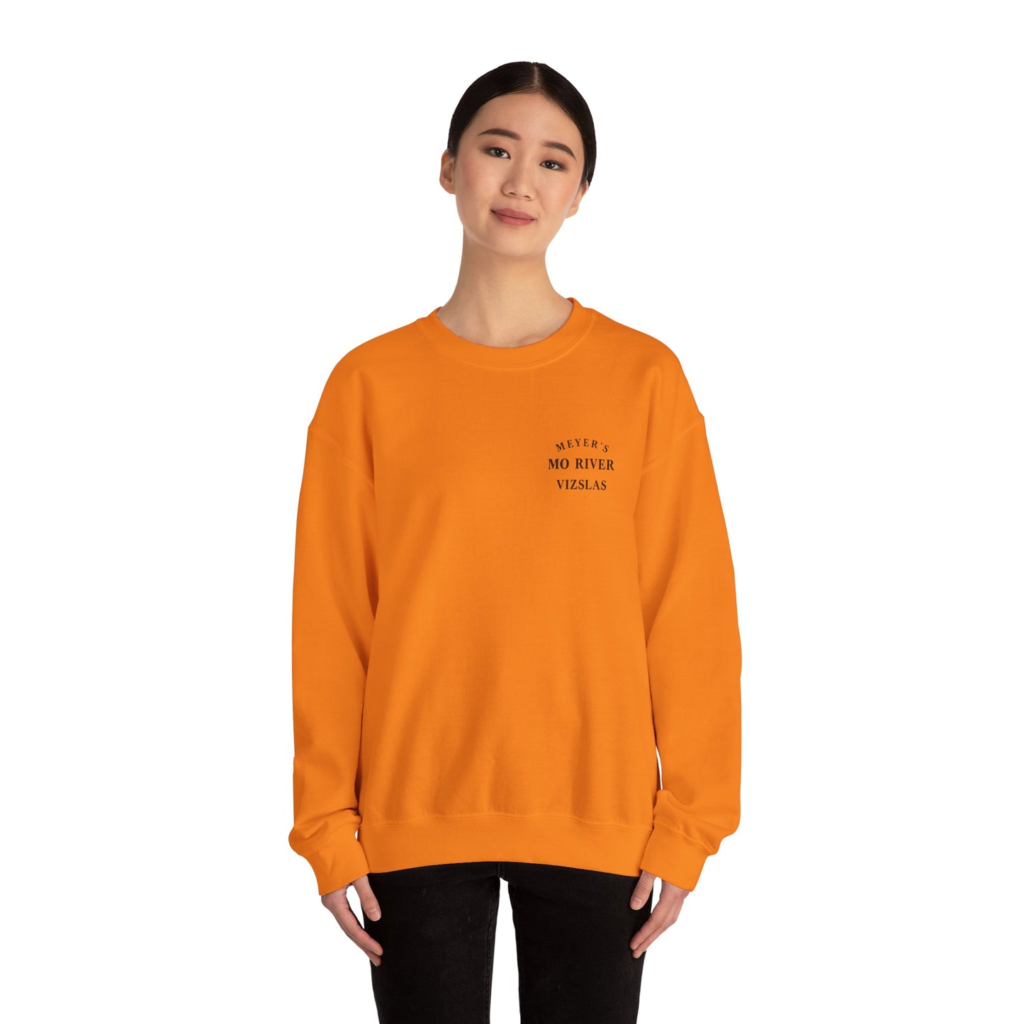 Meyers Mo River Vizslas Sweatshirt Vizsla silhouette heartbeat