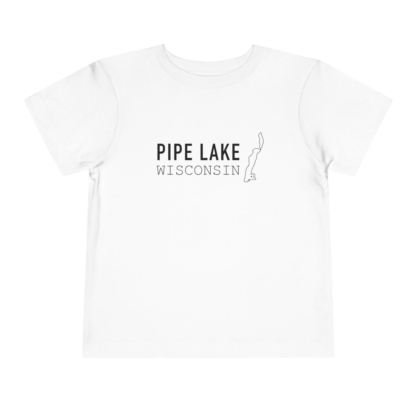 Pipe Lake Wisconsin Kids Tee | Fishing Silhouette Toddler Shirt